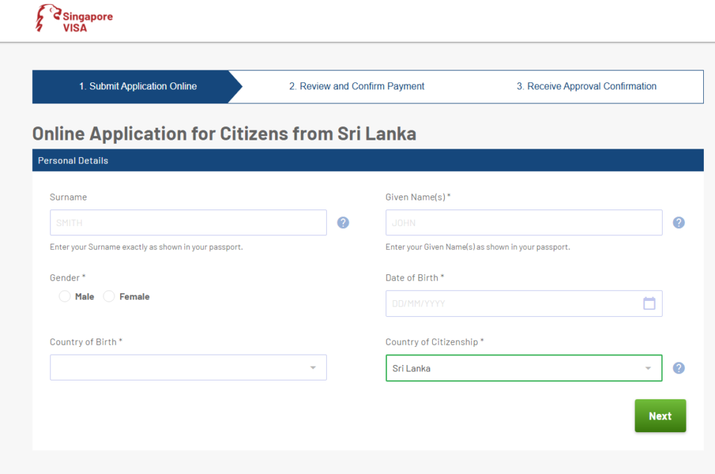 Singapore Visit Visa